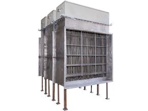 Air heater duct assembly connected in parallel.